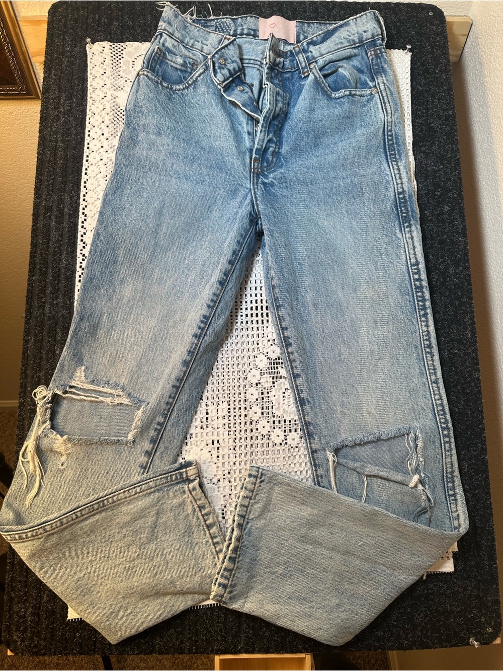 REVICE Light Blue Distressed Women’s Jeans - Casual‎ High-Rise Fit